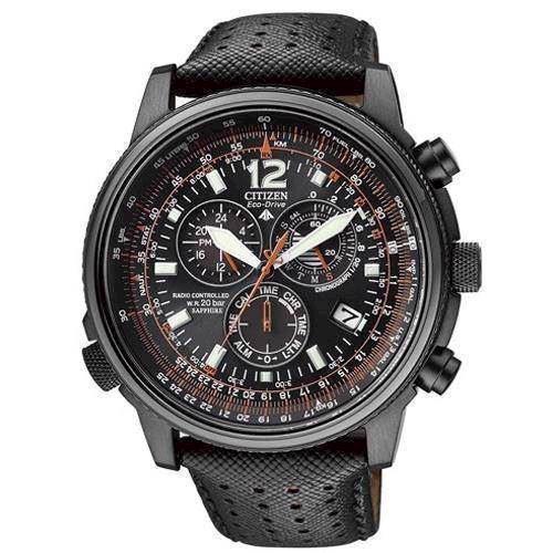 Image of mat sort rustfri stål Promaster Sky quartz med Eco-Drive Herre ur fra Citizen